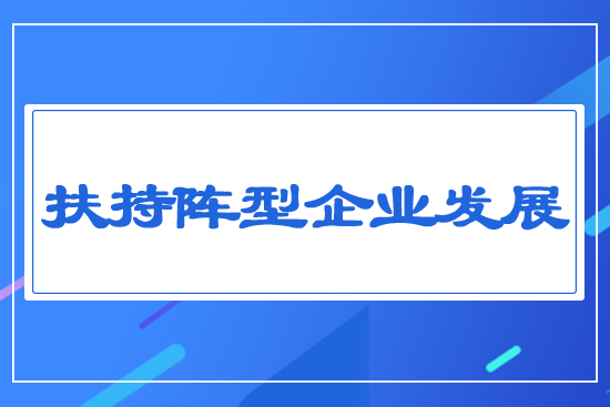 扶持陣型企業(yè)發(fā)展