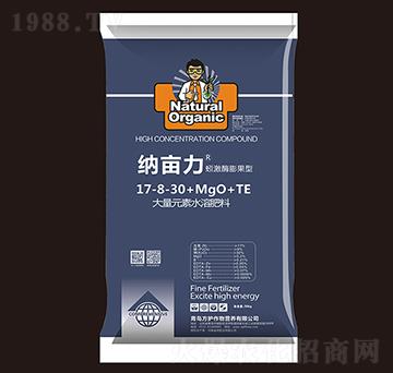 蚓激酶膨果型大量元素水溶肥料17-8-30+TE-納畝力-方護(hù)作物