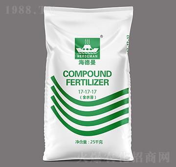 25kg全水溶高塔硝硫基復(fù)合肥料17-17-17-海德曼-富升化工